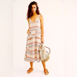 Free People Harper midi sun dress size small